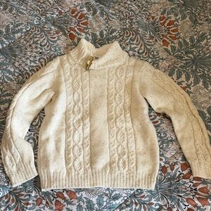 Janie and Jack White Cable Knit Sweater